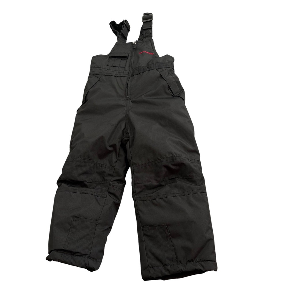 Weatherproof Toddler Black Snow Bibs Insulated Winter Overalls Size 3T Boy Girl